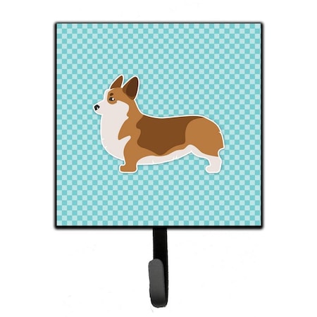 Jensendistributionservices Corgi Checkerboard Blue Leash or Key Holder MI1710780